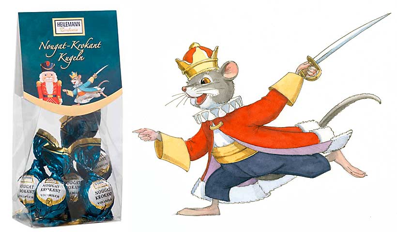 Illustration Pralinenverpackung, Mausekönig